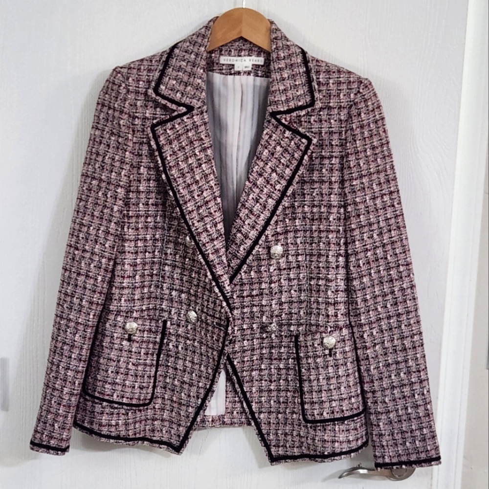 Veronica Beard Theron Tweed Double Breasted Blazer - Picture 11 of 15
